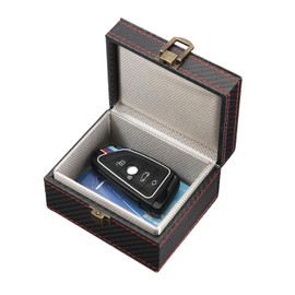 BINB ROAD Car Key Signal Blocker Box Compatible with Faraday Box for Car Keys,Carbon Fiber,Small