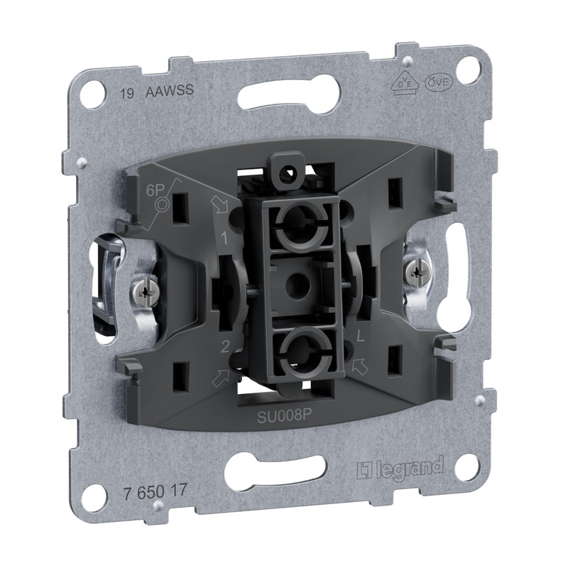 LEGRAND, Seano 765017 Push Button Insert with Toggle Contact and