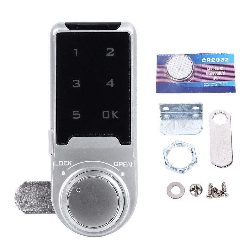 Touch Digital Password Keypad Cabinet Lock 30mm Silver Electronic Anti
