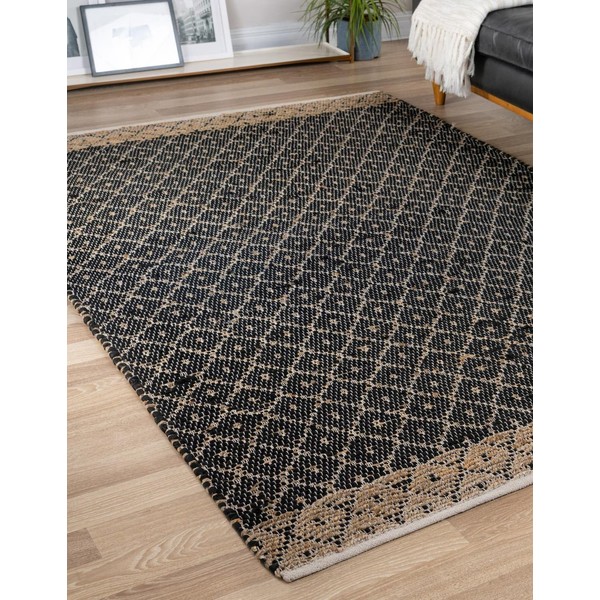 Unique Loom Chindi Trellis Collection Area Rug - Sand (4'