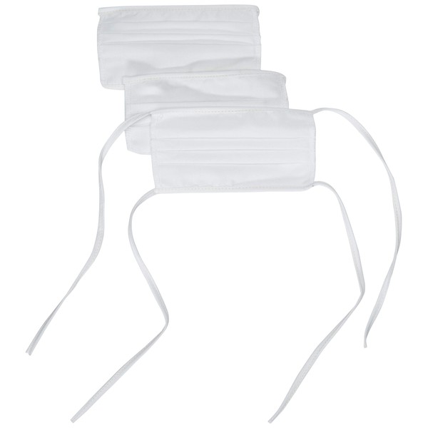 Revman Adjustable Reusable Face Cover (Pack of 3), White, One Size