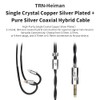 TRN-T3 Pro Re-Cable, MMCX 2-Pin QDC, 99.99% Sterling Silver, Cable,