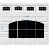 WrenGifts Carriage House Arched Window Style Faux Garage Door Vinyl