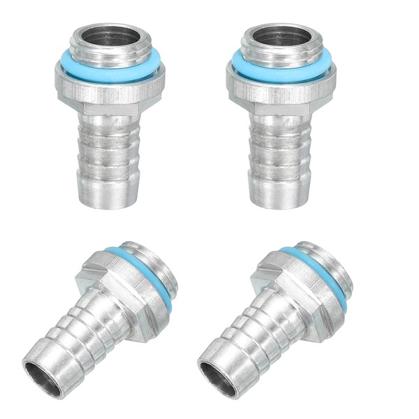 sourcing map 4pcs G1/4 Fitting, G1/4 Thread with 10mm OD
