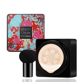 MTUVKGT Mushroom Head Air Cushion CC Cream Foundation, Moisturising BB Cream, Waterproof Flawless Foundation Full Coverage, Natural Concealer, Even Skin Tone, Face Makeup (01)