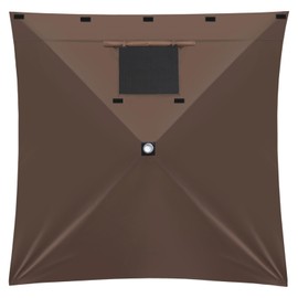 MASTERCANOPY Wind Screen Side Panel with Window for 10x10 Escape Screen Shelter Canopy Tent - Weatherproof, UV Resistant Sun Shade Attachment Accessory (Coffee Brown, 1 Pack)