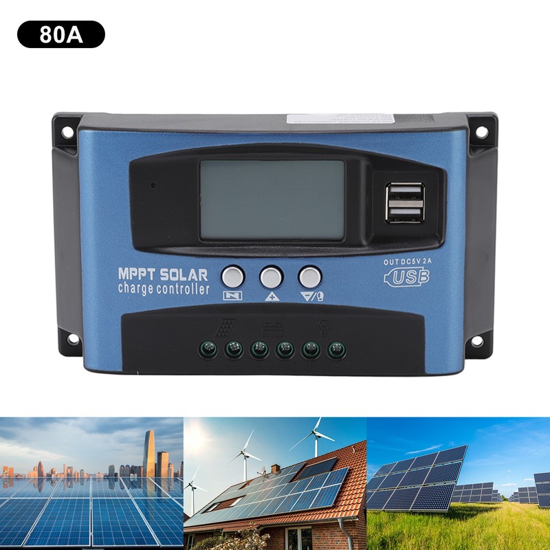 MPPT Charge Controller Solar Panel Intelligent Regulator with LCD Display