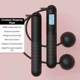Cordless Skipping Rope with Counter Skipping Rope Without Rope Speed Rope Adjustable Intelligent Skipping Rope Adult Fitness Rope Skipping Rope Skipping Rope Fitness Accessories