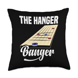 Shuffleboard Player Powder Wax Sticks Shuffleboarding Throw Pillow
