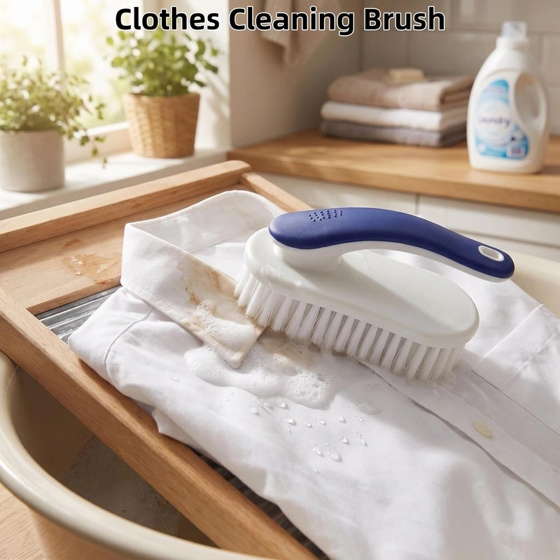 Cleaning Scrub Brushes Set, Ergonomic Long & Short Handle Cleaning