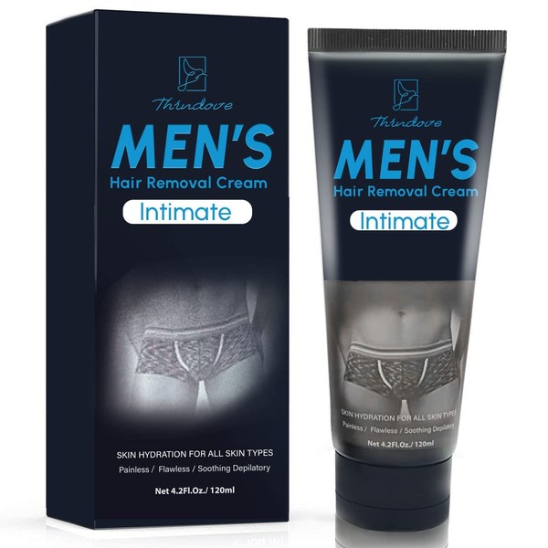 Intimate/Private Hair Removal Cream For Men, For Unwanted Male Hair in Private Area, Effective & Painless Depilatory Cream, Suitable For All Skin Types