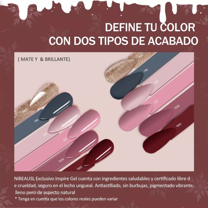 NIBEAUSL Kit De Uñas Lampara De Uñas 256w/57 Led Uv/led
