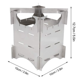 Agatige Outdoor Wood Burning Stove, Backpacking Stove Survival Portable Stainless Steel Folding Wood Burning Camp Stove Mini Cooker for Outdoor Camping Travel Hiking Picnic