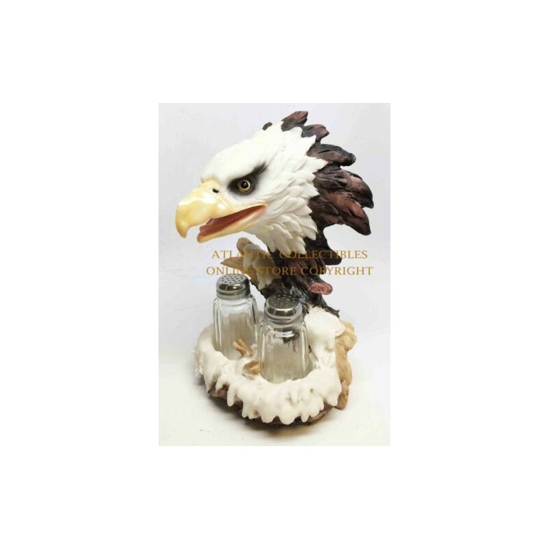 Ebros Gift American Bald Eagle And Nest Salt And Pepper