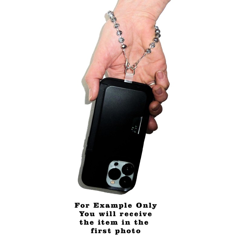 Hidden Hollow Beads Cell phone charm Wrist strap tether tab
