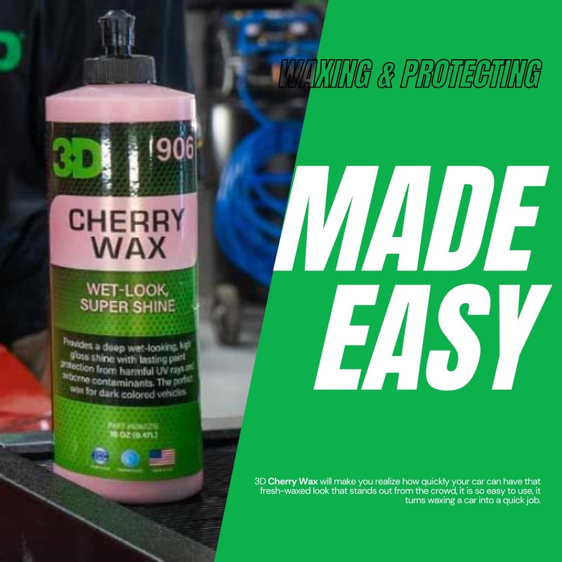 3D Cherry Wax – Liquid Carnauba Show Car Wax with