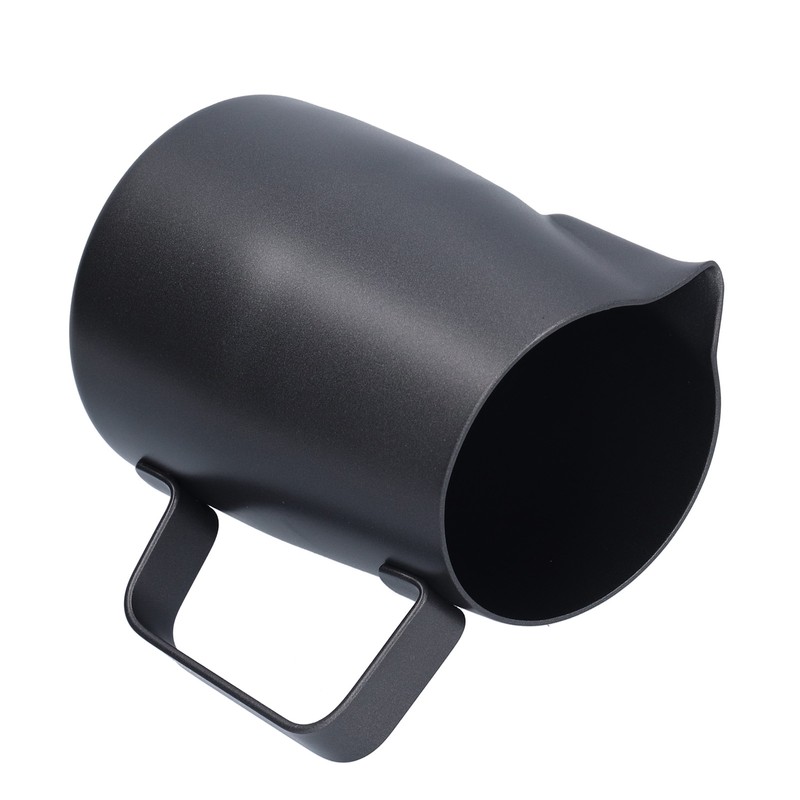 400ml Black PTFE Oblique Mouth Milk Frothing Jug 304 Stainless