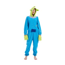 Sqlszt Adult Alien Onesie Animal One Piece Pajamas Hollaween Costume Christmas Unisex Cosplay Sleepwear for Women Men XL