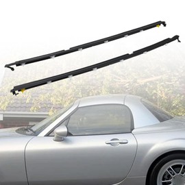 JDMON 2PCS Door Window Moulding Weatherstrip Compatible with Mazda Miata 1990-2005, Outer Outside Weather Stripping Trim Seal Belt Replacement for NA01-58-810F NA01-59-810F