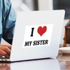 CafePress I Love My Sister Rectangle Sticker Rectangle Bumper Sticker