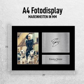 HWC Trading A4 Emma Stone Cruella Gifts Printed Signed Autograph Picture For Movie Memorabilia Fans