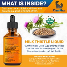 Milk Thistle for Dogs & Cats – Liver Support for Dogs & Cats – Kidney Support – 2Oz