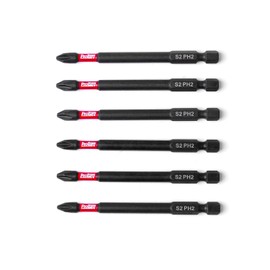 Protorq Impact Bit Set W/clip, 2 Phillips, 6-Piece,Industrial Strength, 3 1/2-Inch Length, 1/4" Hex Shank