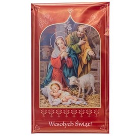 Authentic Oplatki Christmas Wafers | Embossed with Traditional Christian Designs | Envelope with Two White Wafers and One Pink Wafer for Pets | Catholic Eastern European Holiday Tradition