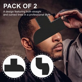 Enhancement Card for Barbers,2 Pack Color Enhancement Barber Spray Card with Measurement Indicators,Reusable Beard Lineup Tool for Men's Hairlines and Beard.