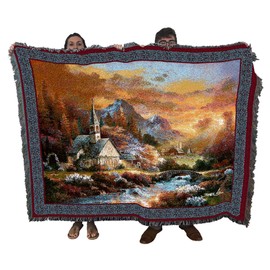 Morning of Hope - James Lee - Blanket Throw Woven from Cotton - Made in The USA (72x54)