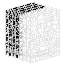 1 Inch Iron on Letters and Numbers,Iron on Vinyl Letters with A-Z Heat Transfer Letters 0-9 Iron on Numbers PU Alphabet Stickers for Clothing T-Shirt DIY Craft,Black White (8 Sheets, Black and White)