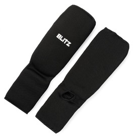 Blitz Elastic Shin & Instep Pads - Black - Small