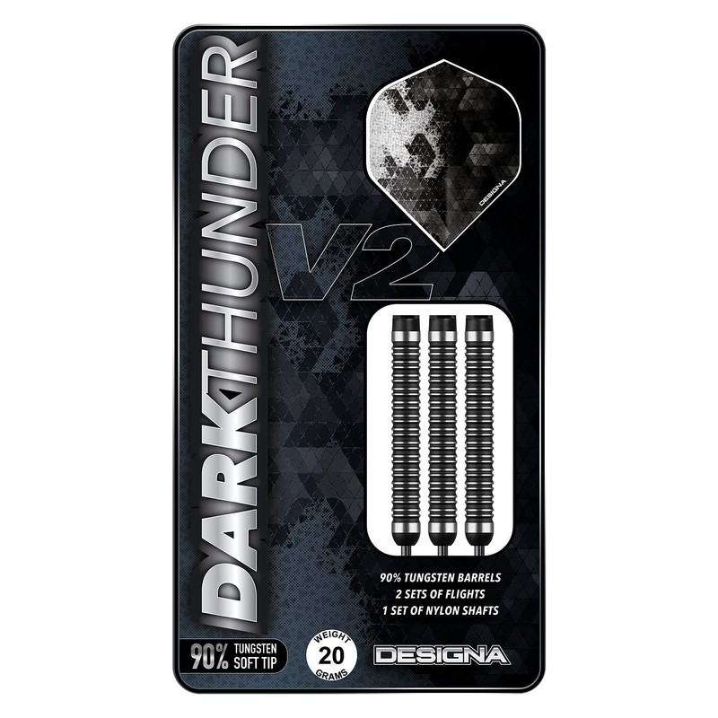 DESIGNA DARTS D3536 Dark Thunder | 30g Premium 90% Tungsten