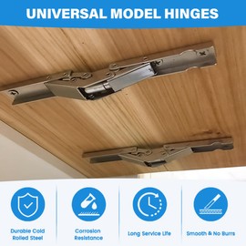 2 PCS Folding Door/Shelf Hinge, 90 Degree Hidden Bracket Table Holder Furniture Parts