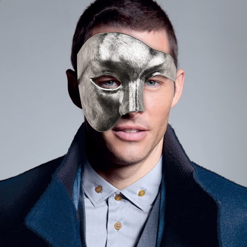 KEFAN Mens Mask Masquerade Mask Phantom of The Opera Half