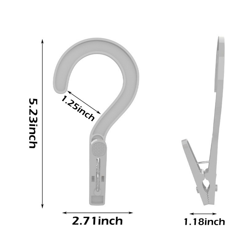 24pcs Laundry Hooks Clip Plastic Clothes Hangers Pins Super Strong