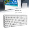 Ajazz Wireless Keyboard Bluetooth 84 Keys Retro Round Keycap Gaming