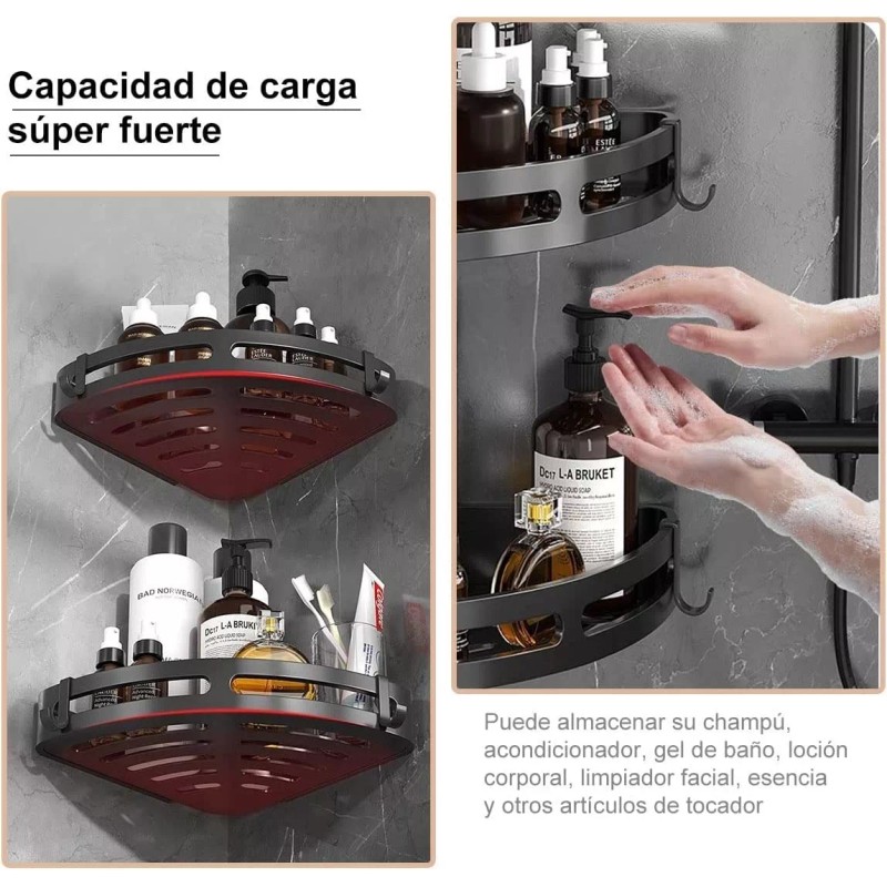 MARZSEFLO 2 Piezas Estante Para Baño Esquinero Regadera Cocina