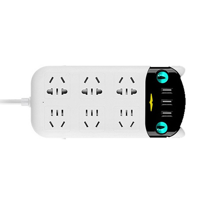 Power Strip Multifunctional USB Port ABS Flame Retardant Socket Strip