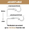AddGrace Adjustable Curtain Rod Bracket, Fits up to 1 inch