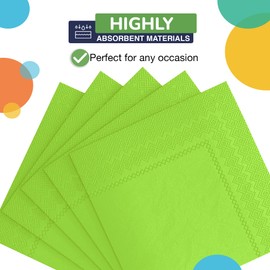 Party Solids Lime Green Napkins Disposable Everyday 50 Pcs 2 Ply Lime Green Cocktail Napkins Paper Everyday For Parties & Party Supplies