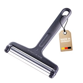 Westmark Cheese Cutter - Rotary Cutter with Adjustable Cutting Thickness - Made in Germany - 100% Stainless Steel Wire - Special Dark Edition (Anthracite)