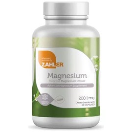 Zahler Magnesium Citrato De Magnesio 60 Capsulas 200 Miligramos