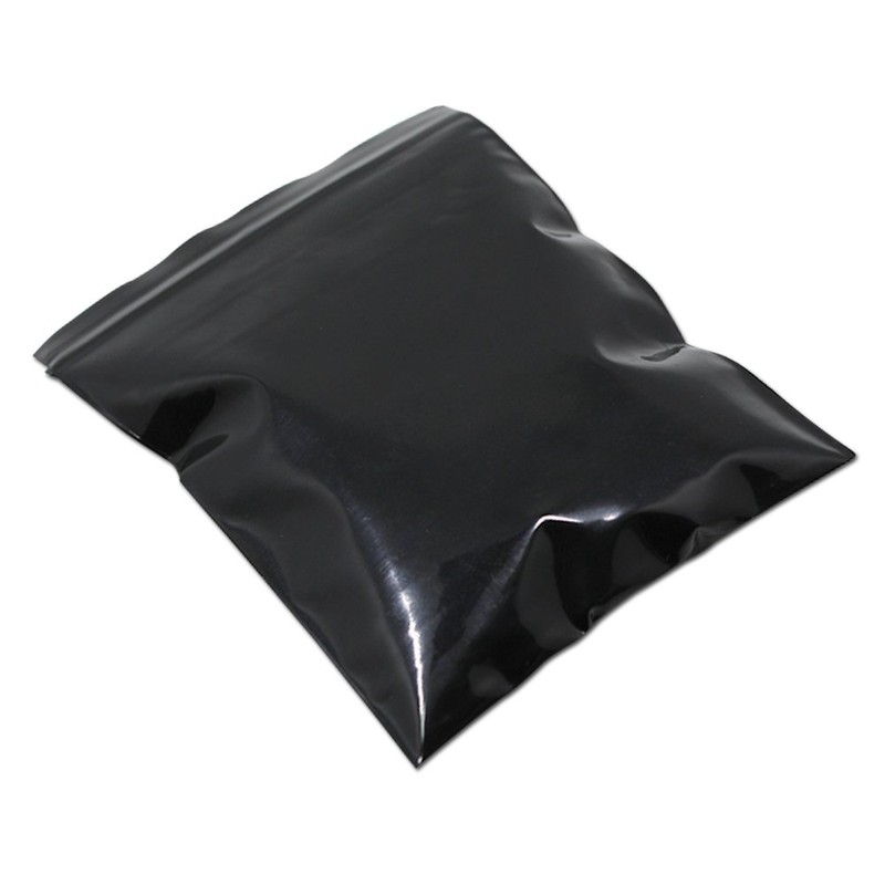 PABCK 100 Pieces Black Reclosable Zip Bags 5.1mil Thickness Poly