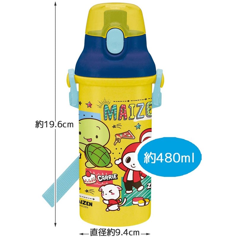 Skater PSB5SANAG-A Water Bottle, 16.2 fl oz (480 ml), Maizen
