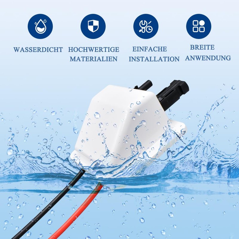 Slocable Solar Roof Feed-Out, ABS Double Cable Guide with 0.33ft