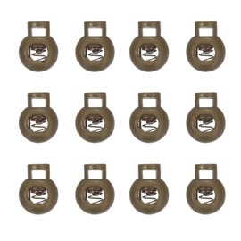 PATIKIL Plastic Cord Lock, 20 Pack Single Hole Toggle Stopper Round Ball Shaped Adjustable Cord Stops Fastener for Paracord, Camping, Hiking, Shoelace Replacement, Light Olive Green