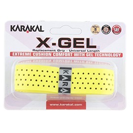 Karakal X-Gel Replacement Grip - Tennis - Badminton - Squash (Yellow)