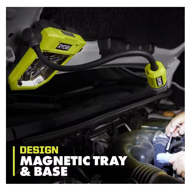 RYOBI USB Lithium Cordless LED Magnetic Tray Kit with 2.0