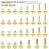BOOBORNY 988pcs Grade 8.8 Metric Bolt Assortment, M4 M5 M6